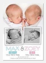 twin birth announcements photoaffections twin birth announcements photo cards