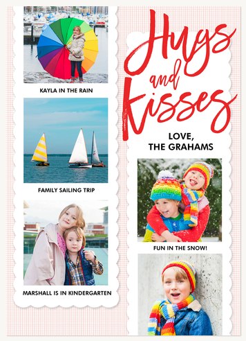 Hugs and Kisses Valentines Cards
