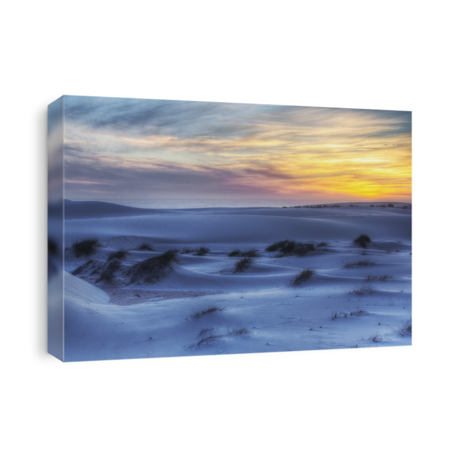 Sunset Over The White Sand Dunes In Namakwaland National Park; South Africa