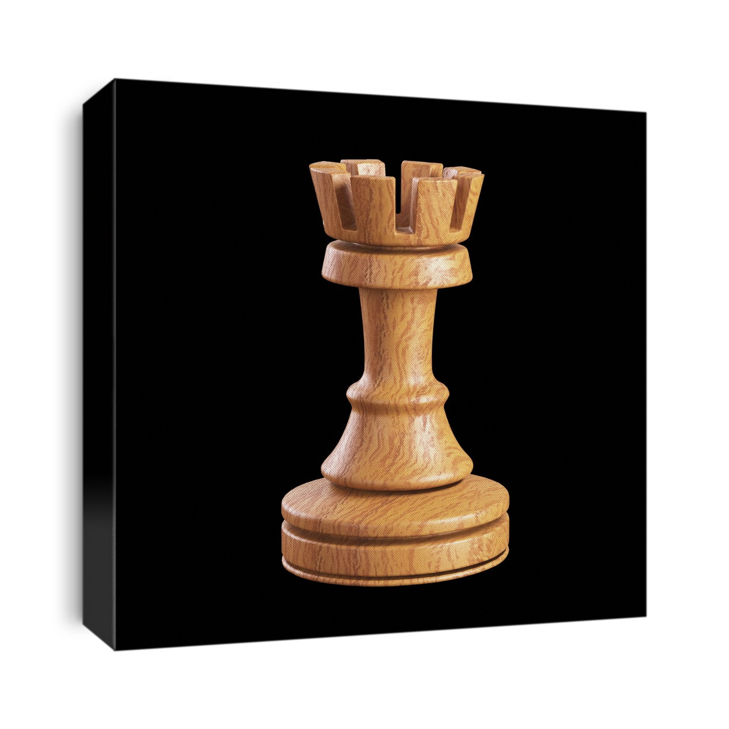 Rook chess piece, computer illustration.