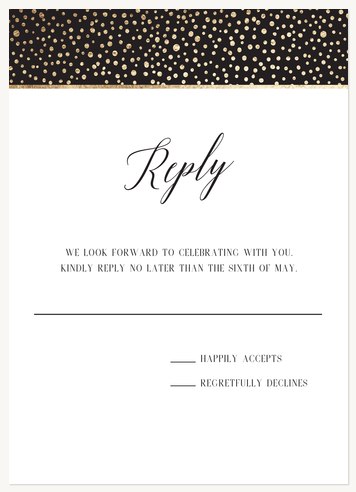 wedding rsvp cards gilded love rsvp wedding card
