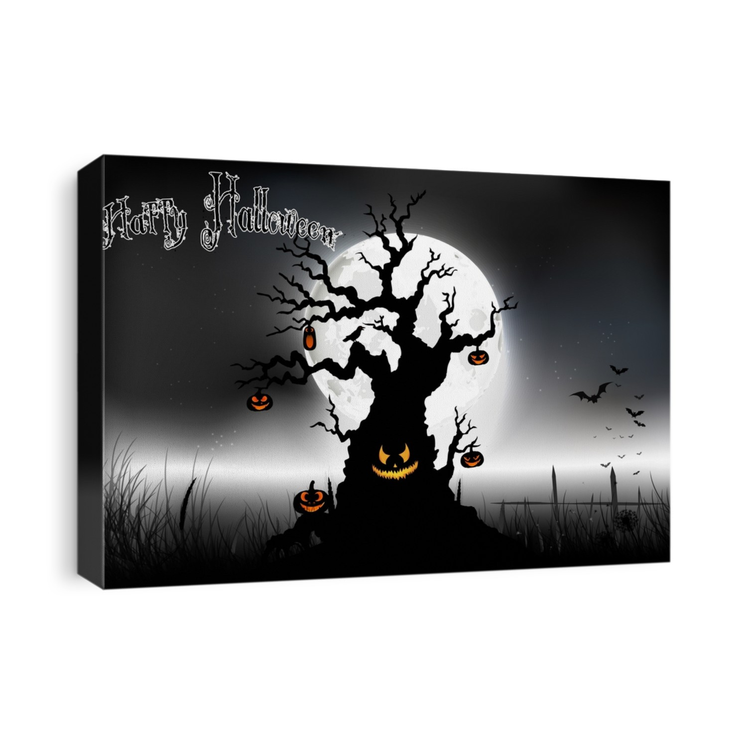 Halloween background on the full moon