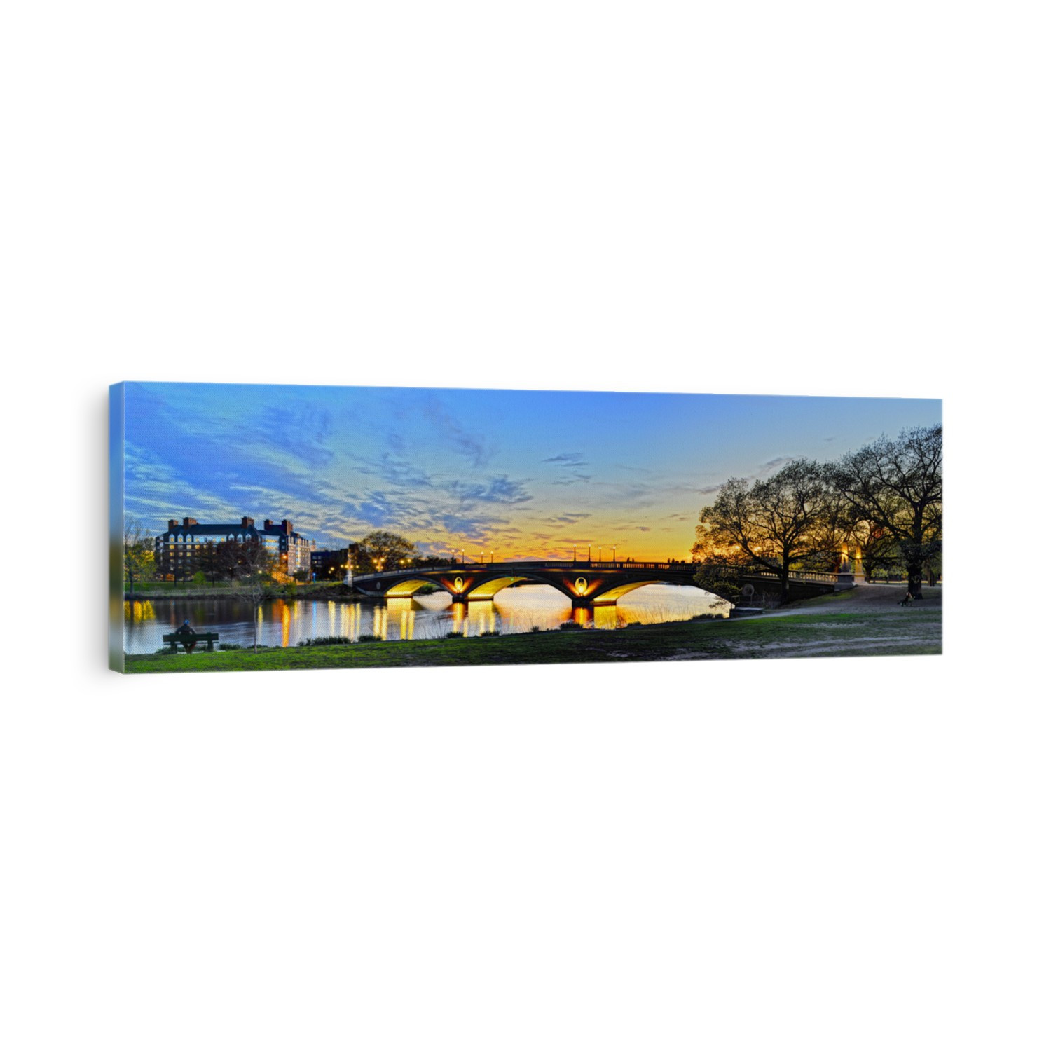 Weeks Memorial Bridge across Charles River in Cambridge, Massachusetts