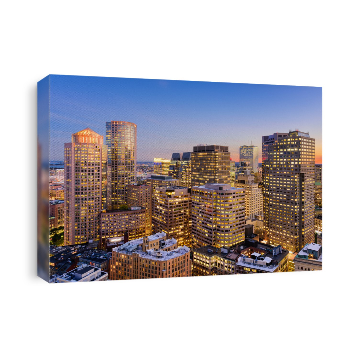 Boston, Massachusetts, USA financial district cityscape.