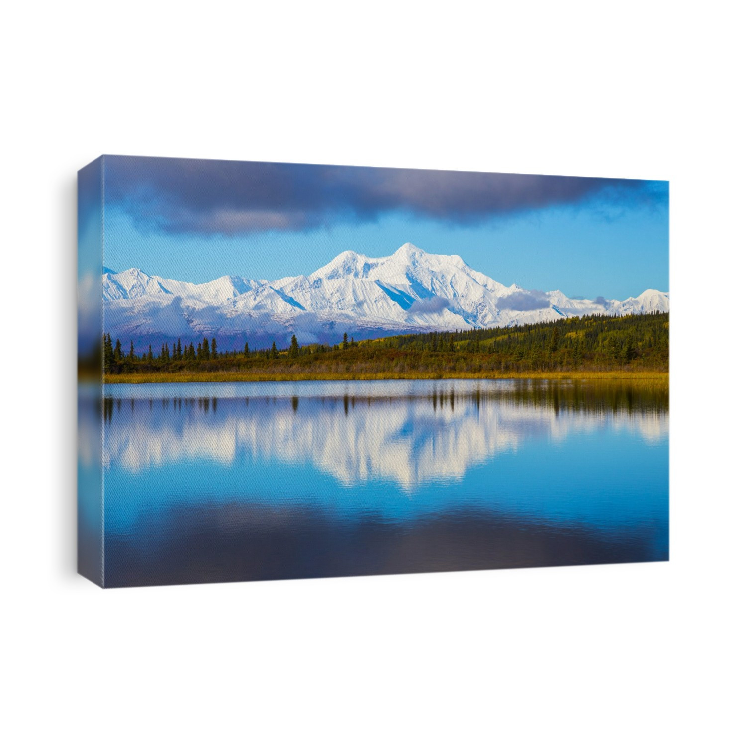 Mt. Hayes Reflects In Donnelly Lake In Autumn, South Of Delta Junction; Alaska, United States Of America
