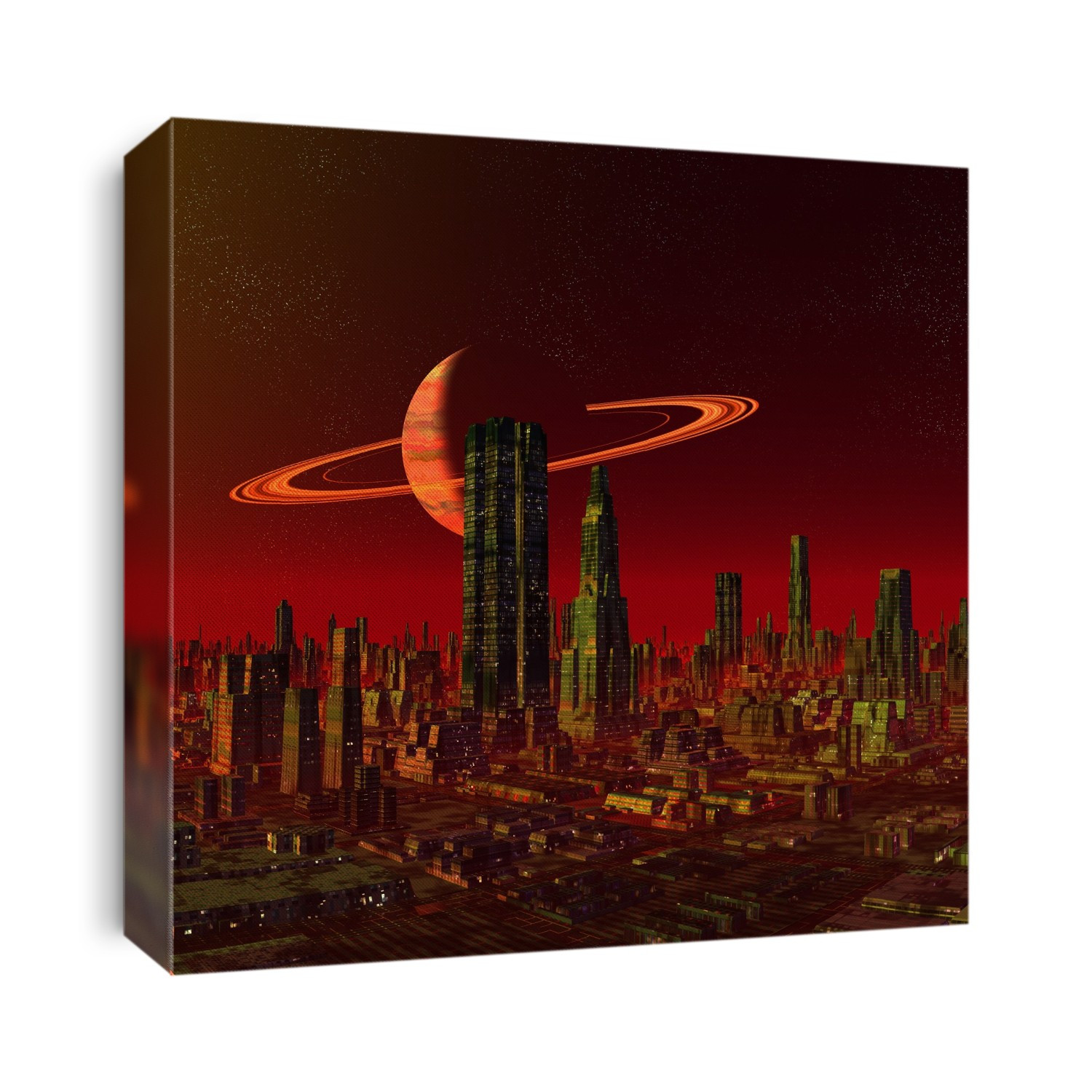 Alien city, computer artwork.