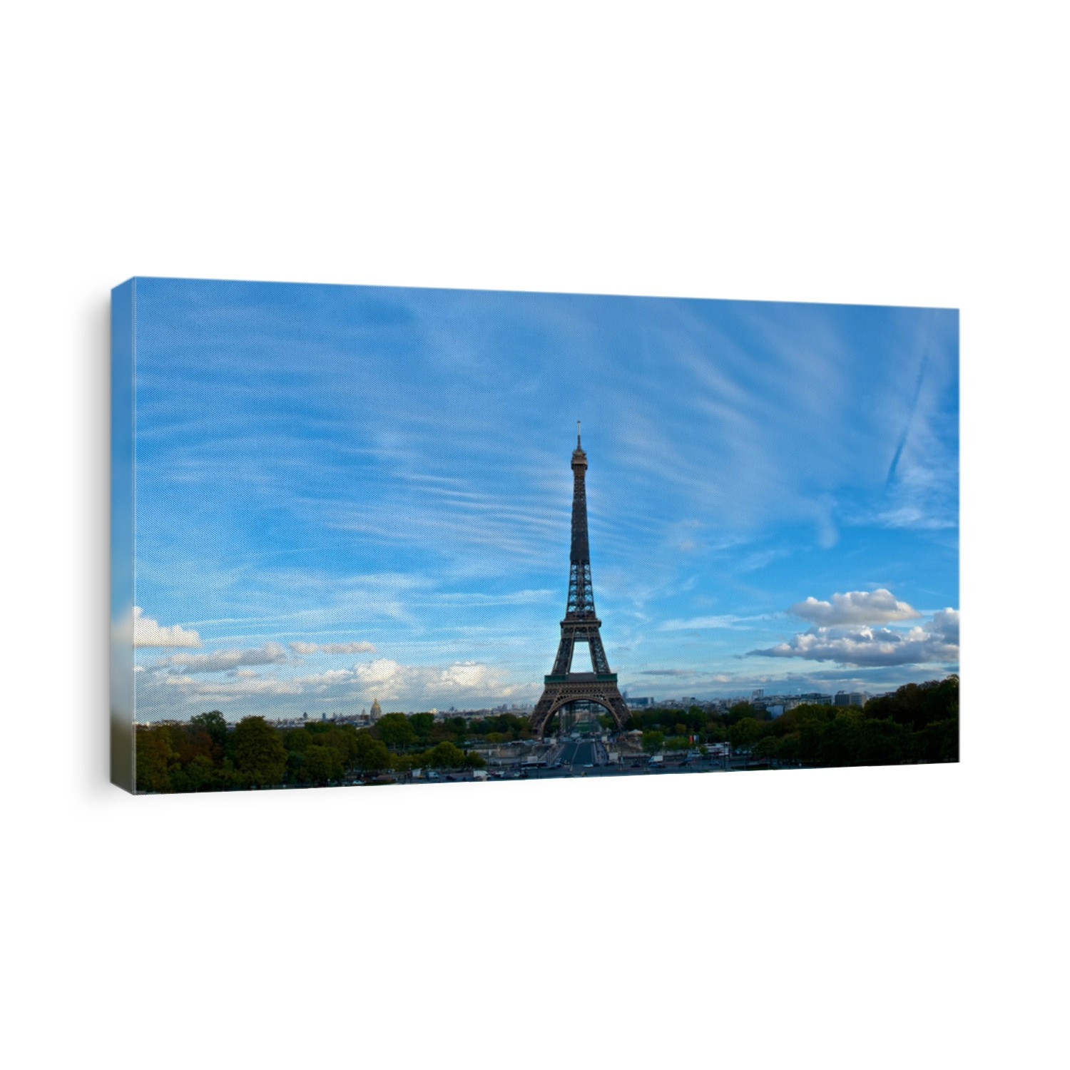 Panoramic of Eiffel Tower Paris France