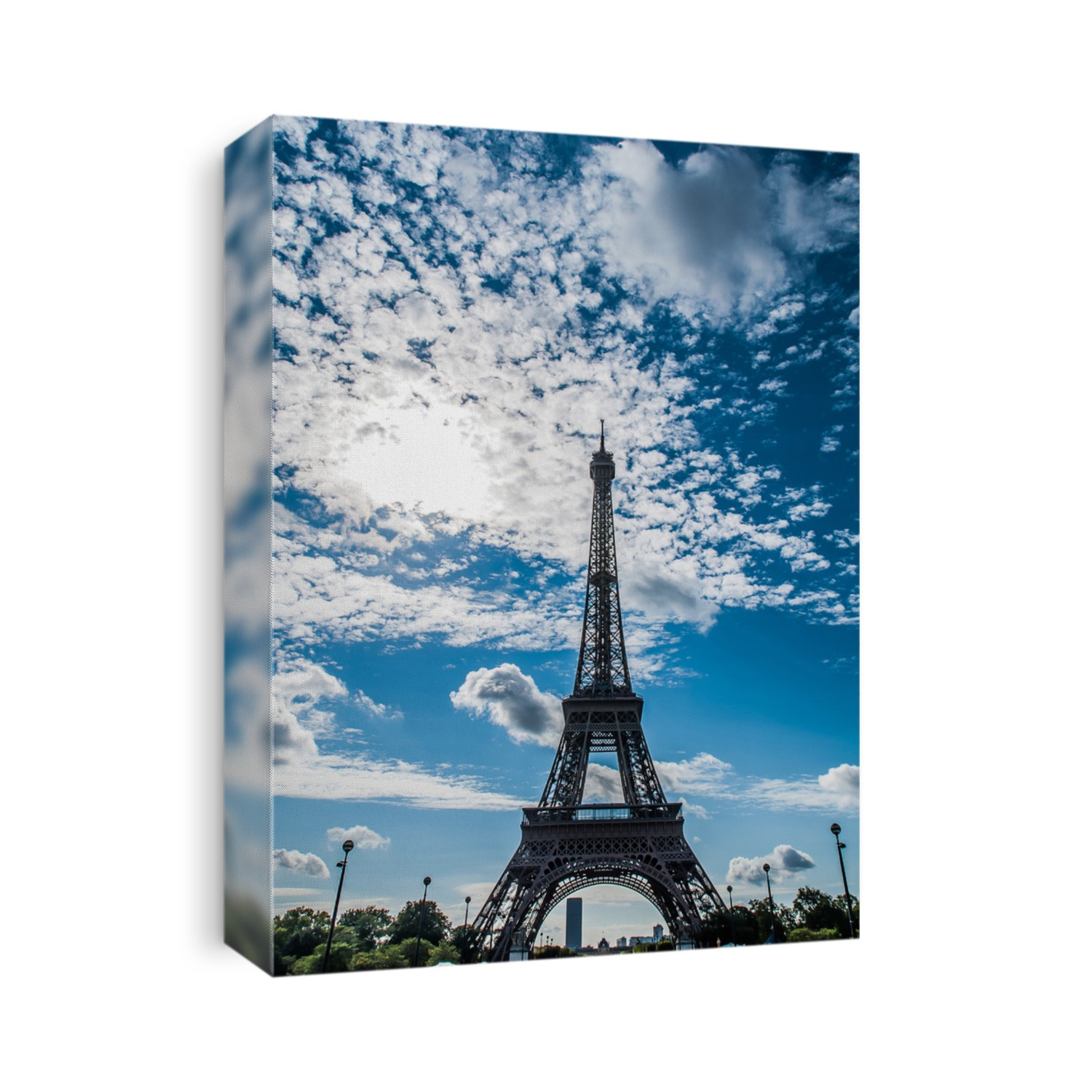 the eiffel tower at sunset in the city of Paris in france