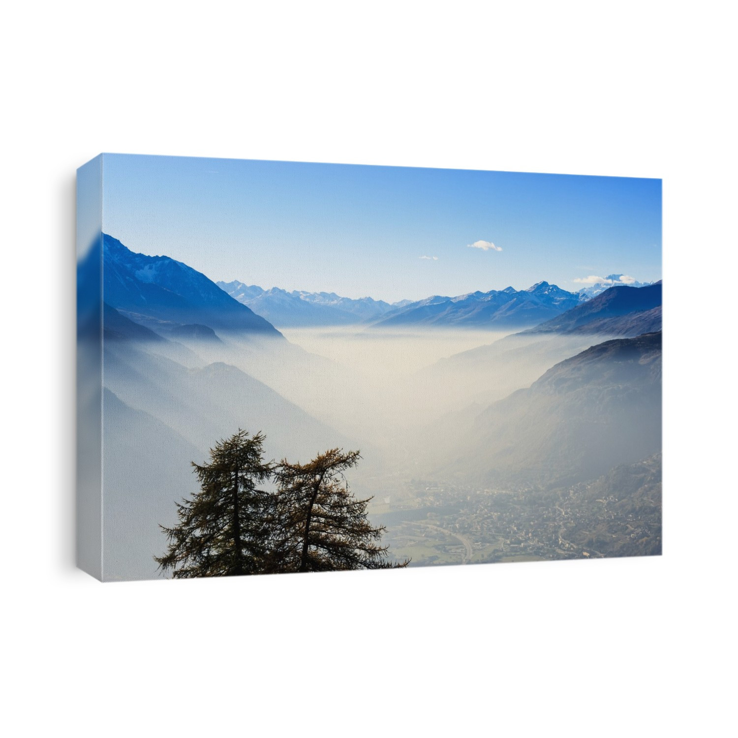 Smog In Aosta Valley And Mont Blanc; Italy