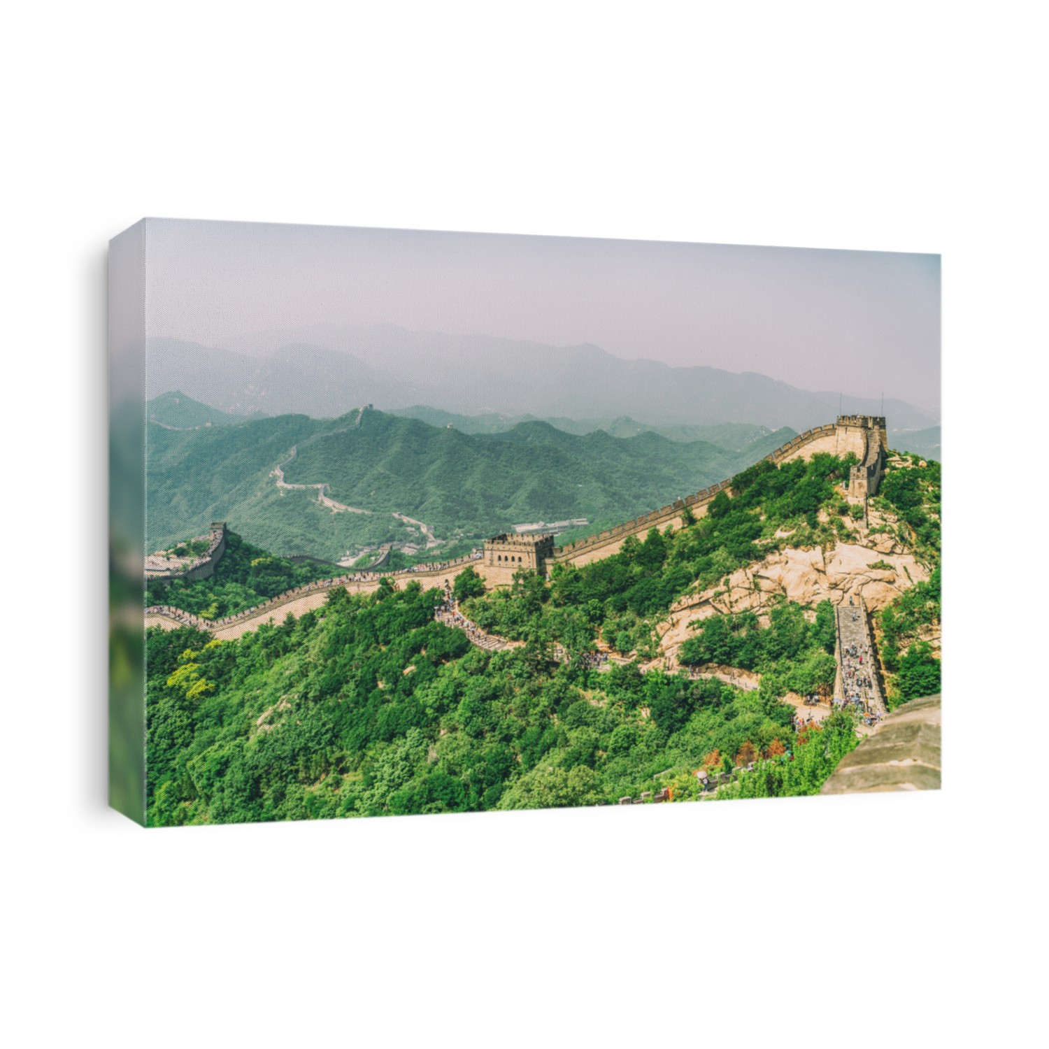 Great Wall of China landscape tourist destination near Beijing, China. Badaling North ruins.