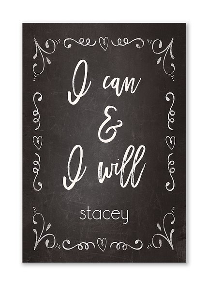 Custom Journals, Chalkboard Flourish Design