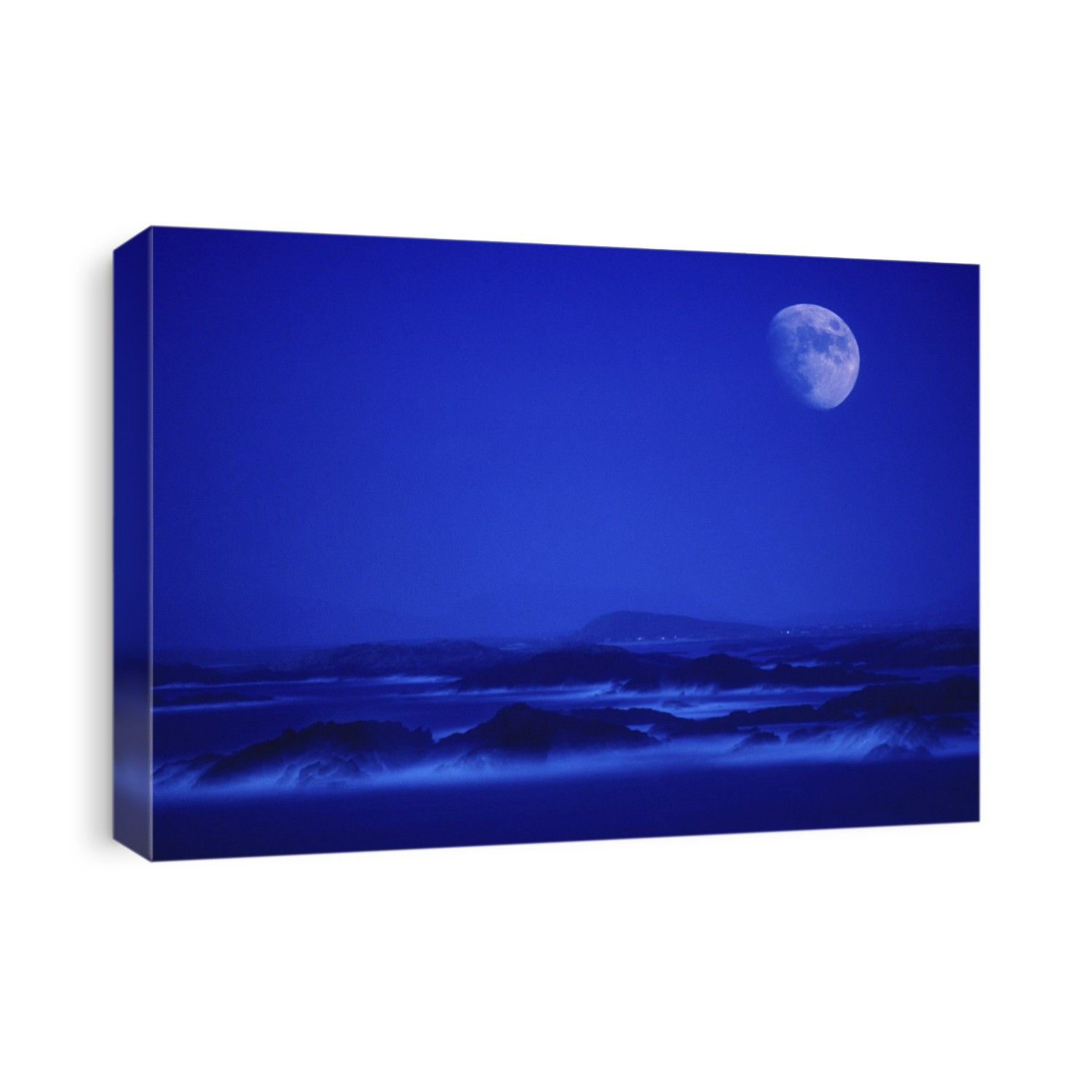 Slyne Head, County Galway, Ireland; Seascape With Moon