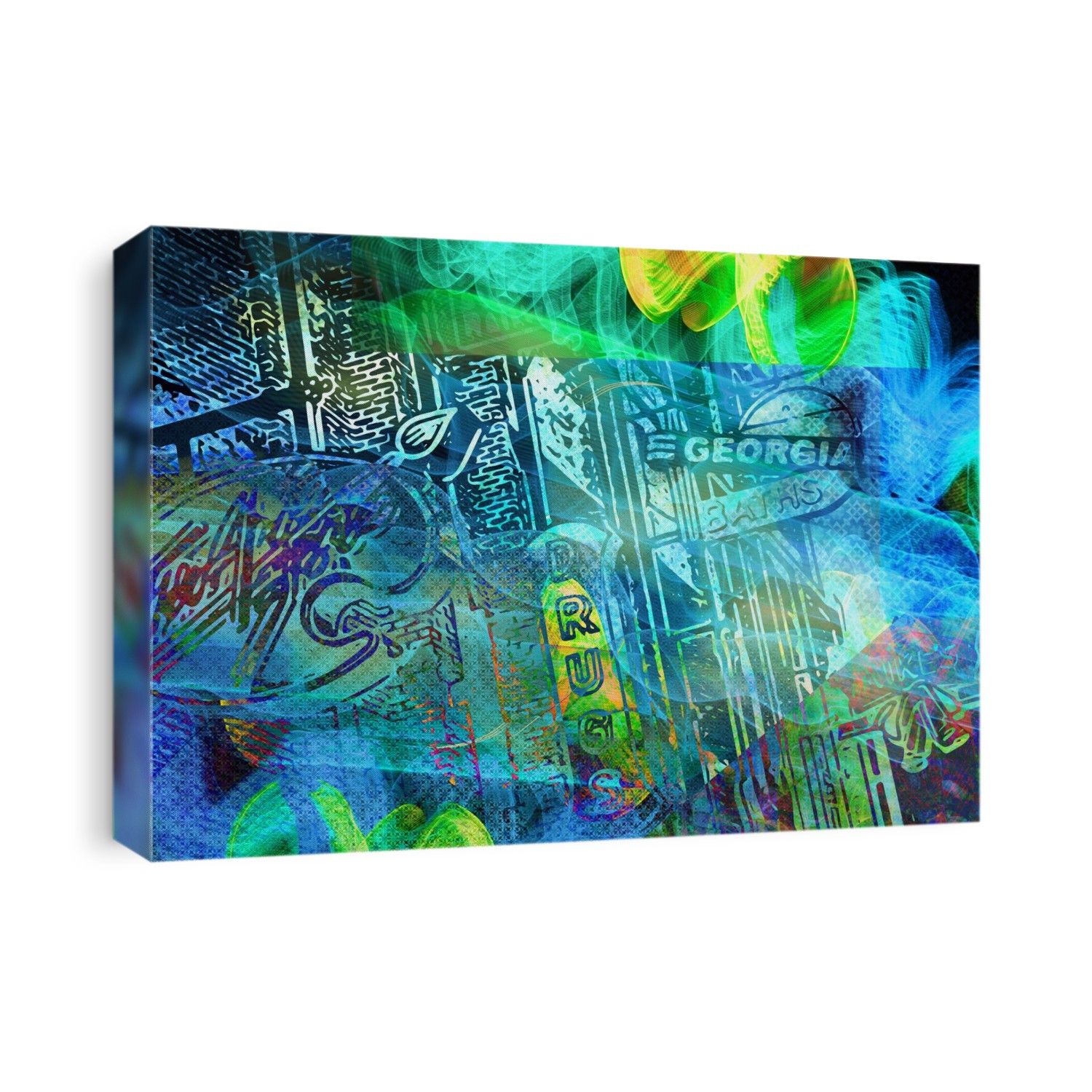 Digital artwork of a sign museum on the side of a brick wall