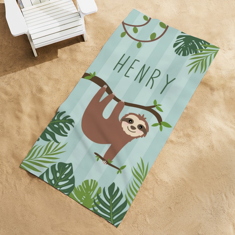 Hanging Around Sloth Beach Towel
