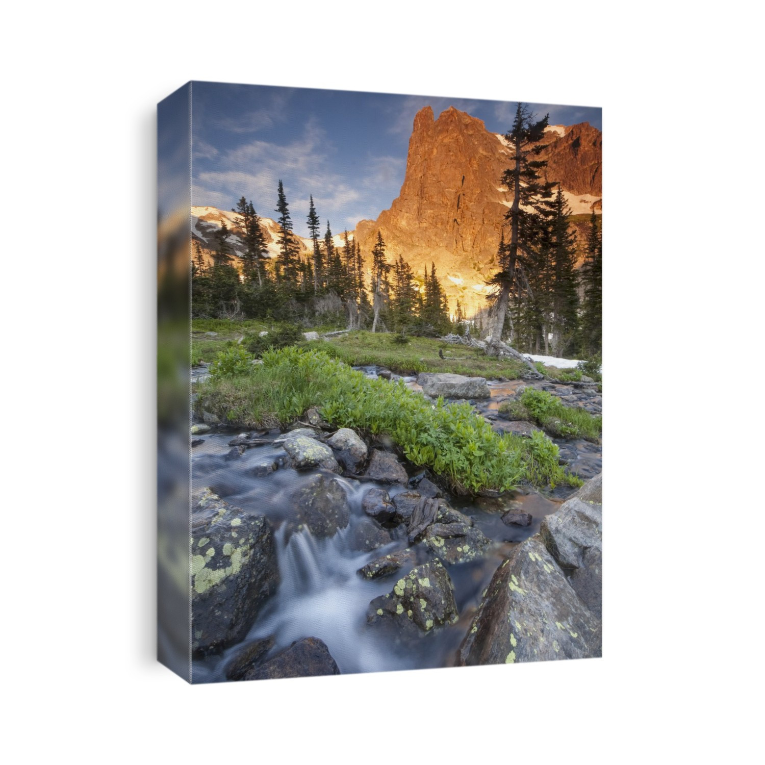 First Light On Notchtop Mountain Near Lake Helene, Rocky Mountain National Park; Colorado, United States Of America