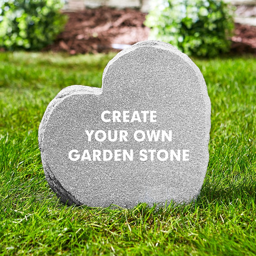 Create Your Own Standing Heart Garden Stone