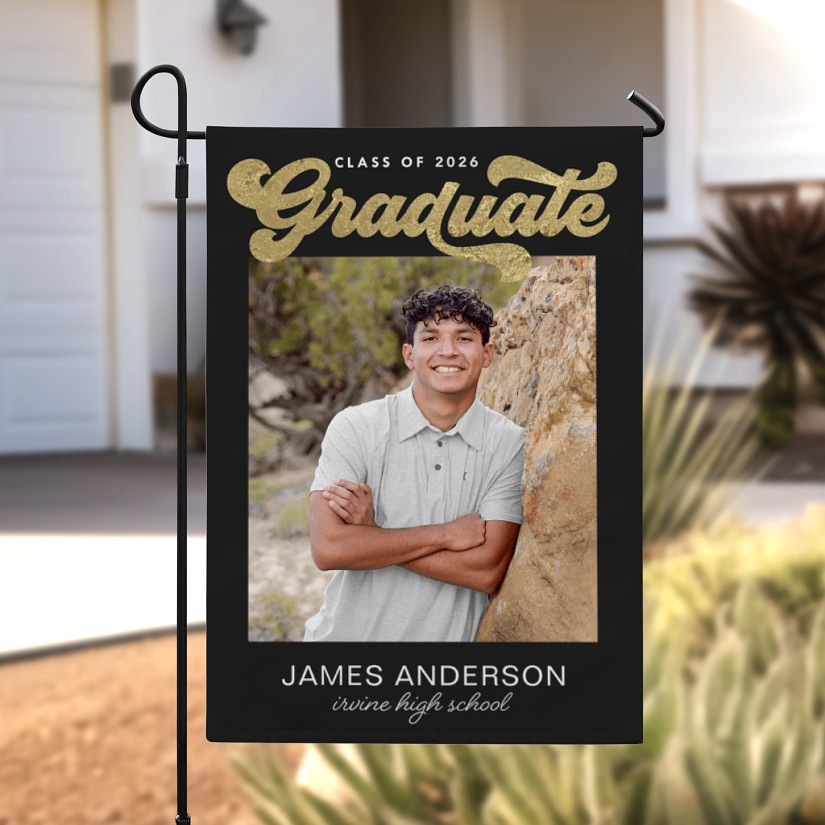 Snapshots of Success Graduation Photo Garden Flag