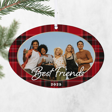 Best Friends Photo Oval Ornament