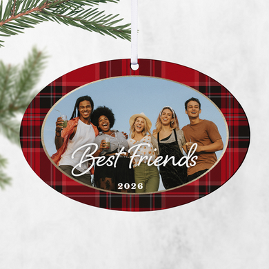 Best Friends Photo Oval Ornament