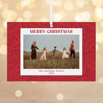 Christmas Season Photo Rectangle Ornament