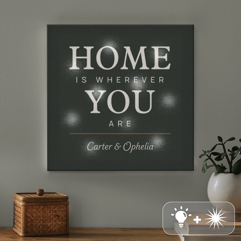 TwinkleBright® LED Home Is Where You Are Canvas