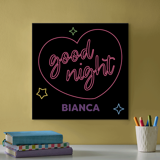 TwinkleBright® LED Good Night Neon Sign Canvas