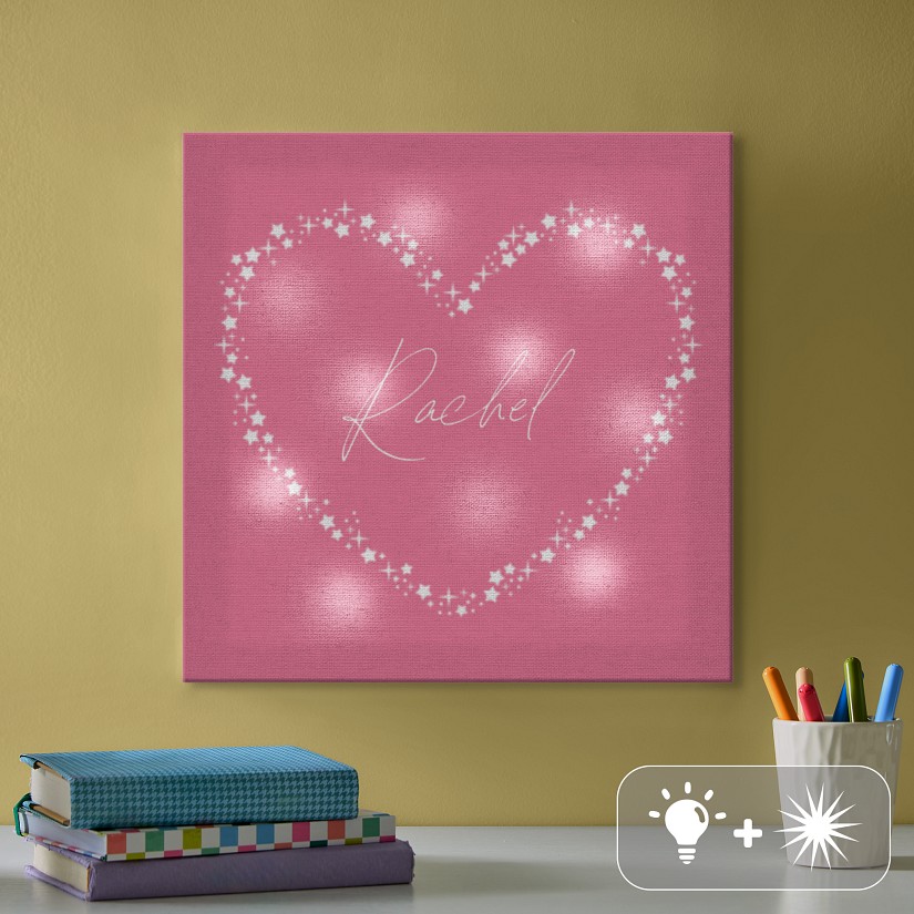 TwinkleBright® LED Starry Heart Canvas