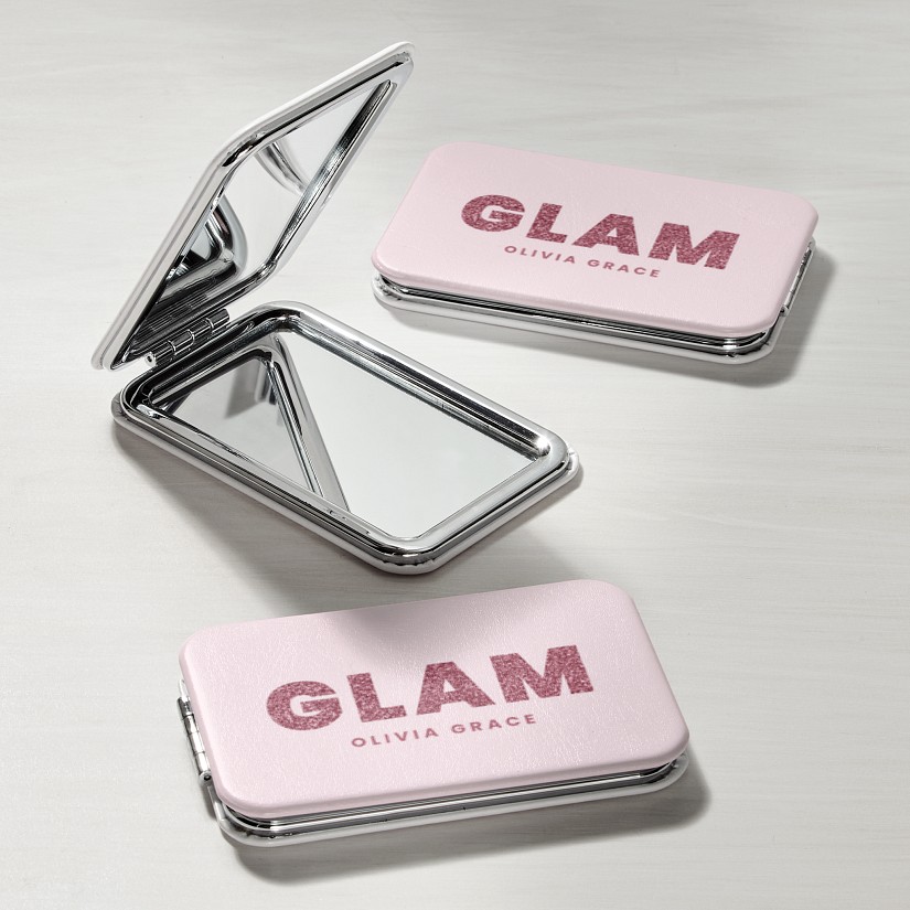 Glitter Glam Rectangle Purse Mirror