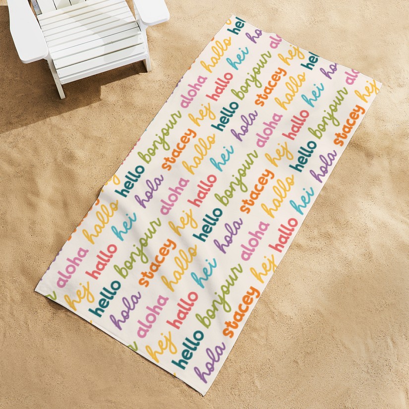 Hello Beach Towel