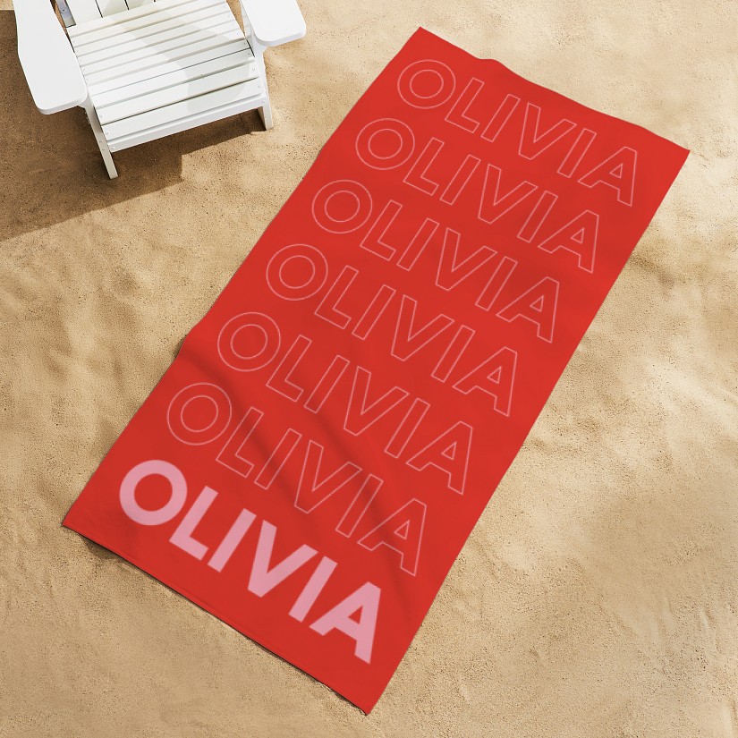 Bold Name Beach Towel