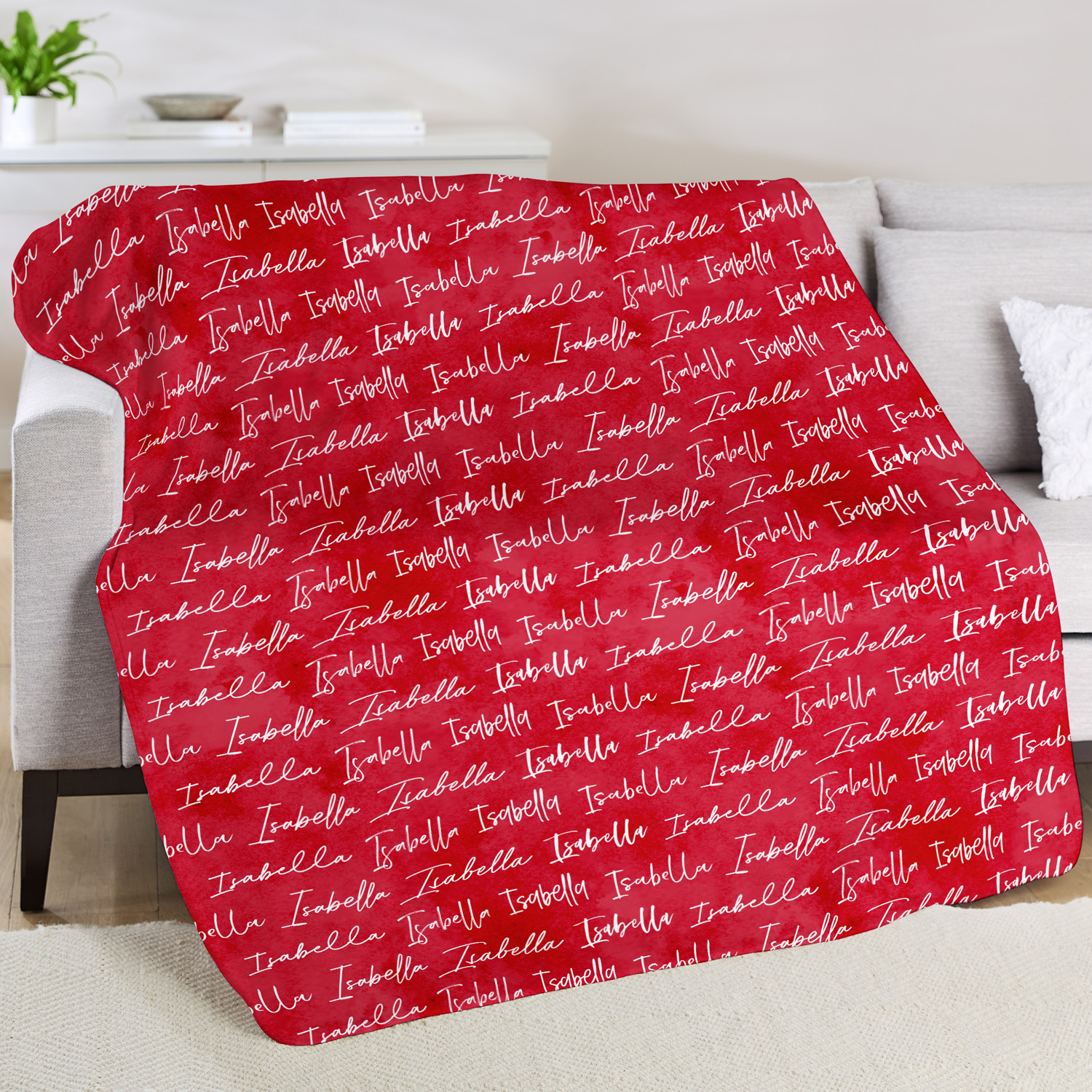 Stylish Script Name Plush Blanket