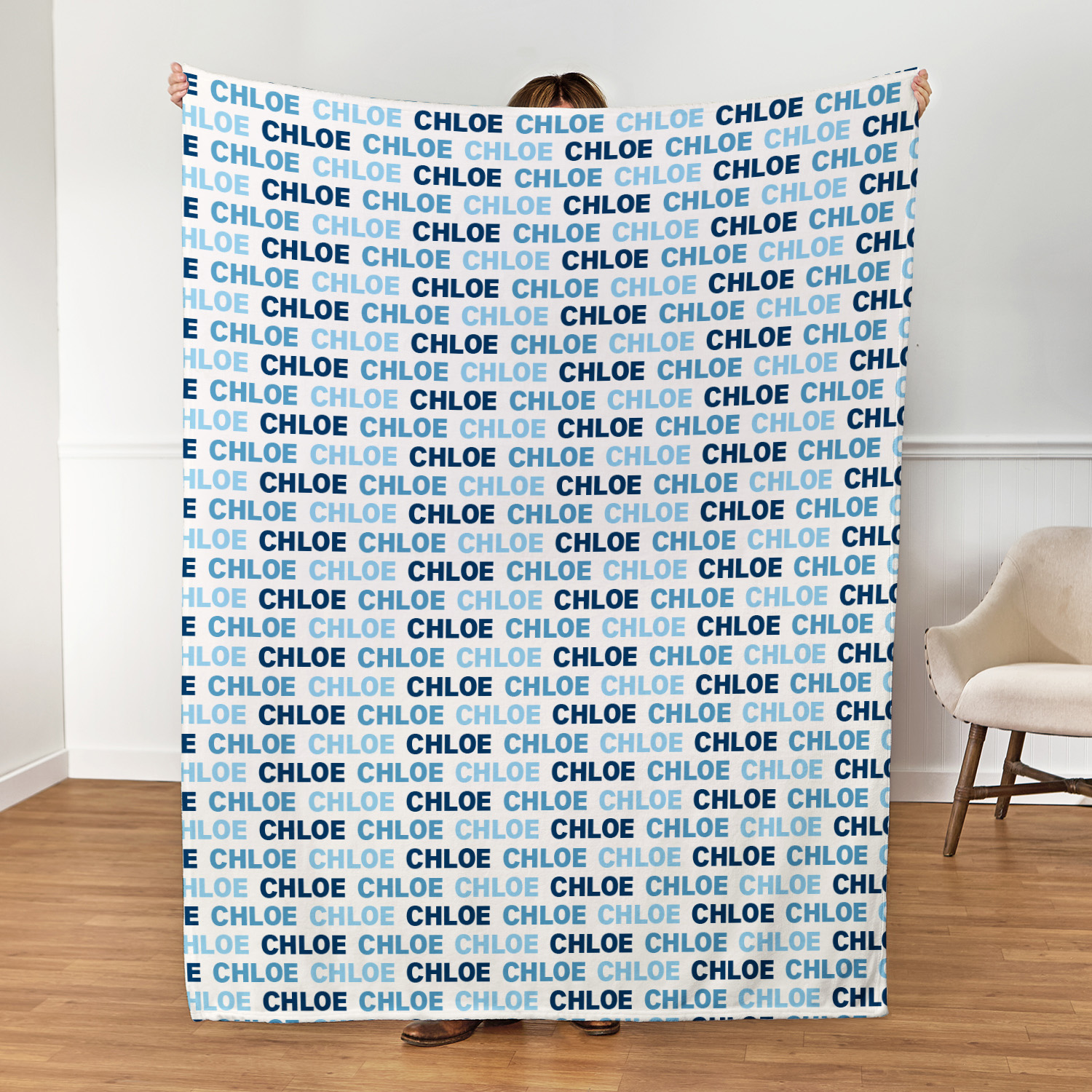 Colorful Name Plush Blanket