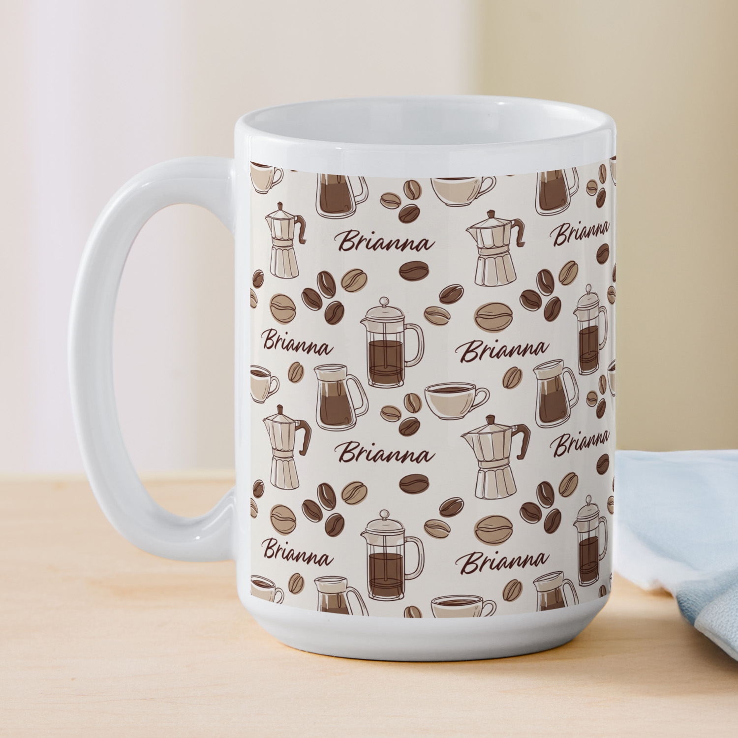 Coffee Beans Name Mug