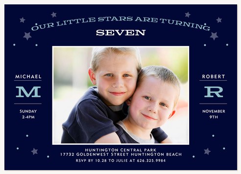 Little Dreamers Kids Birthday Invitations