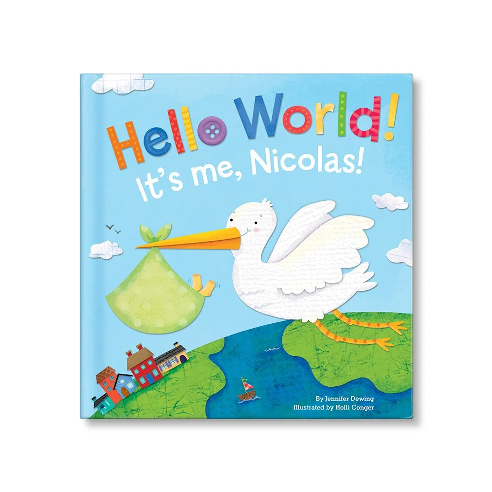 Hello World! Personalized Board Book - Blue