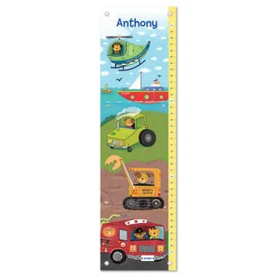 Things That Go Personalized Growth Chart