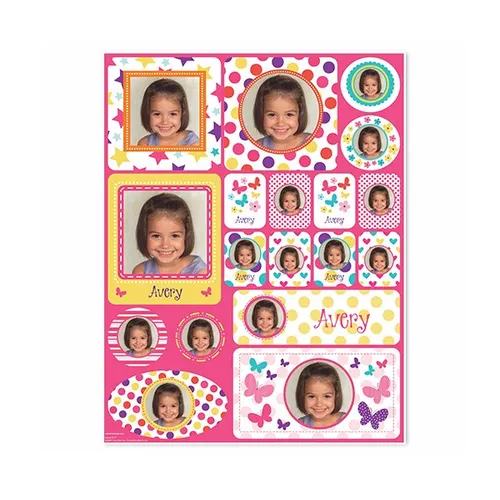 Picture Perfect Personalized Stickers - Pink