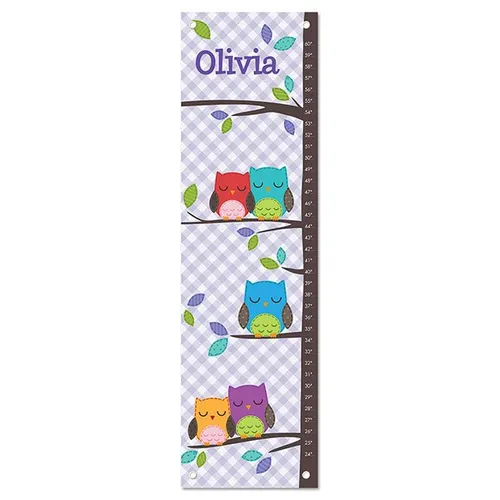 Gingham Owl Personalized Growth Chart