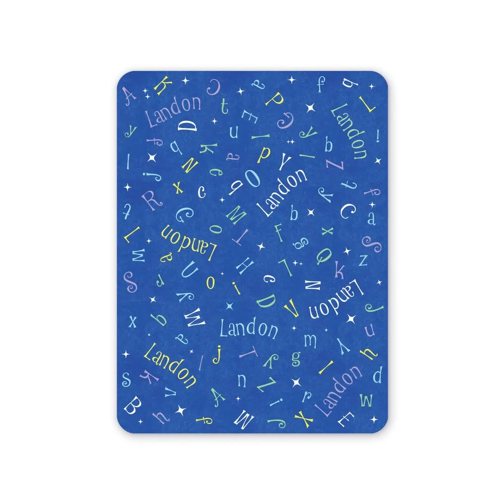 Name Toss Personalized Blanket – Blue, Sherpa