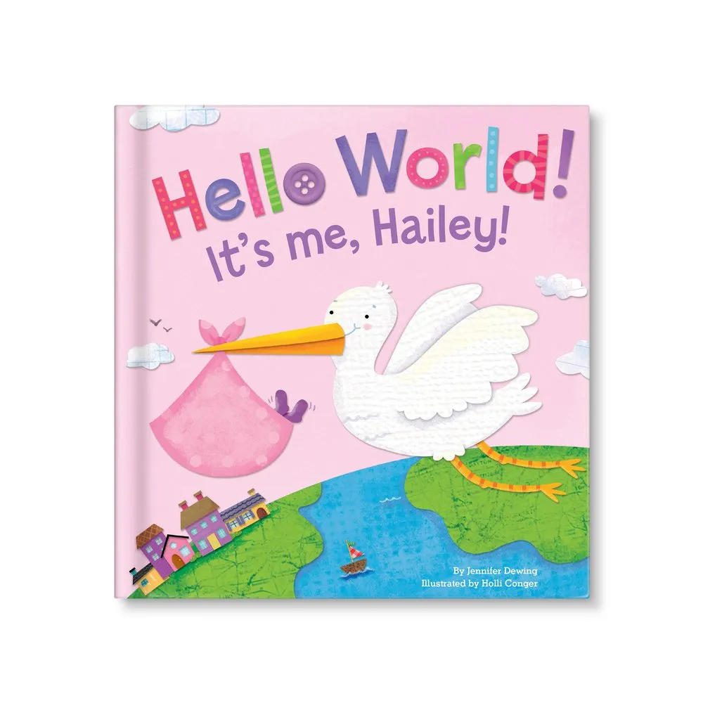 Hello World! Personalized Board Book - Pink