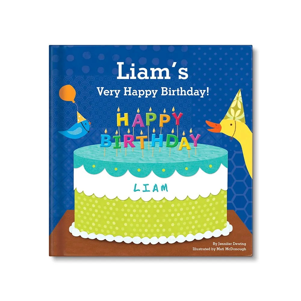 Baby's First Birthday Personalised Board Book - Blue