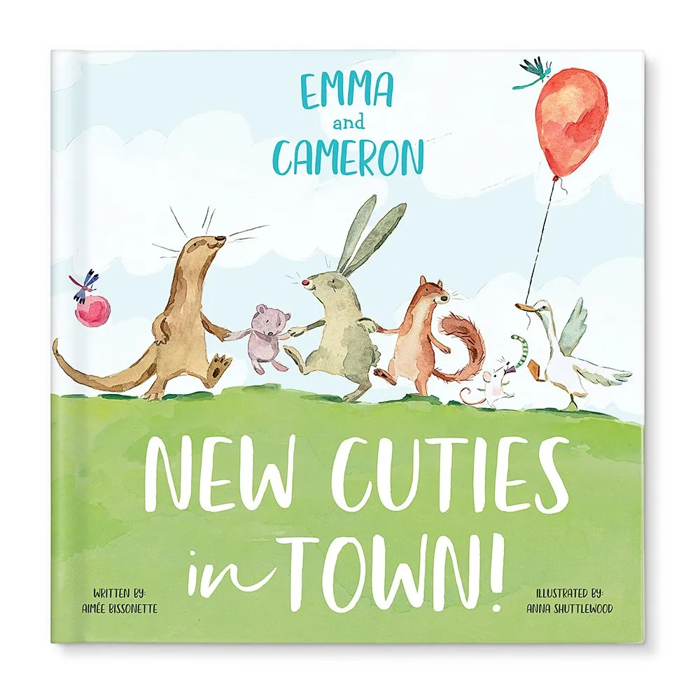 New Cutie in Town for Twins Personalised Book