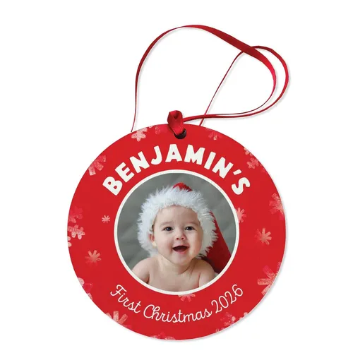 Baby's First Christmas Personalised Photo Ornament