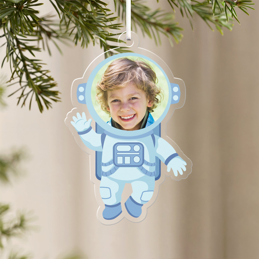Astronaut Laser-Cut Acrylic Photo Ornament
