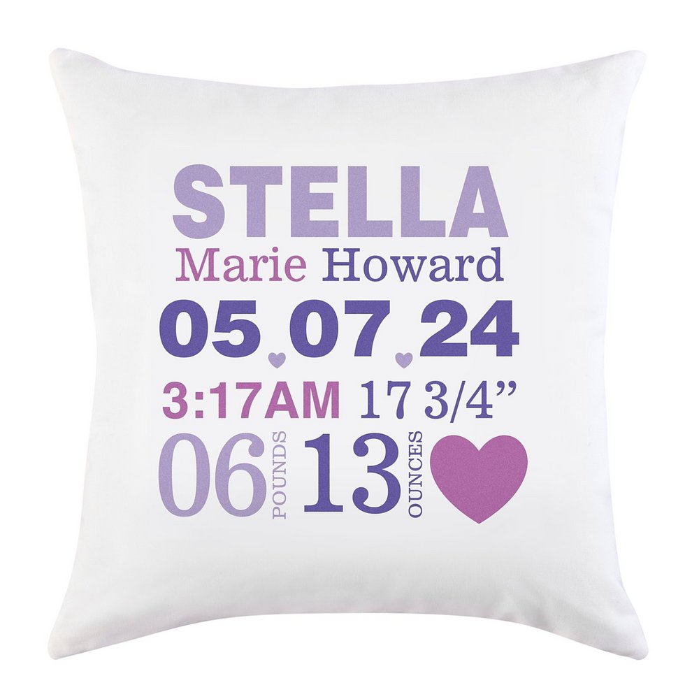Love is in the Details Baby Throw Pillow - Purple