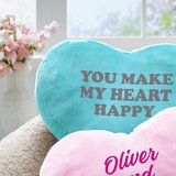 Plush Heart Message Pillow