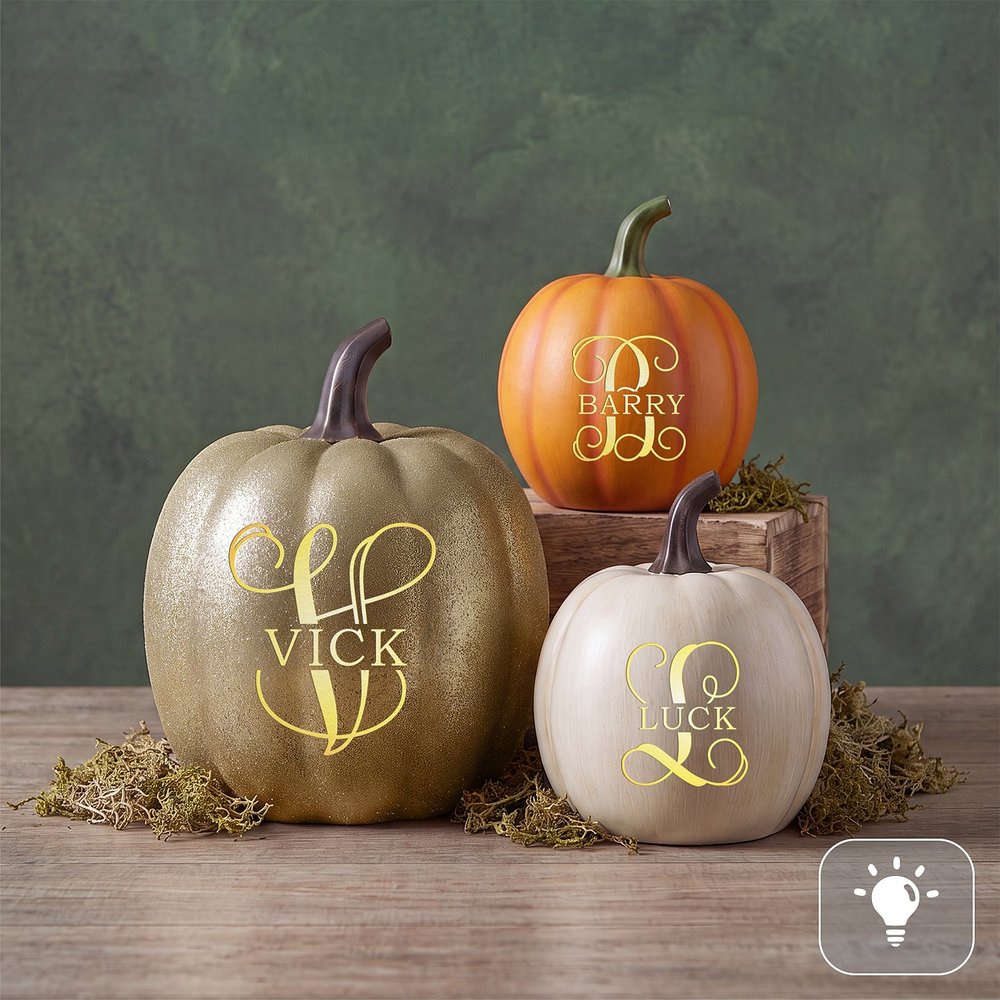 Light-Up Name & Initial Pumpkin