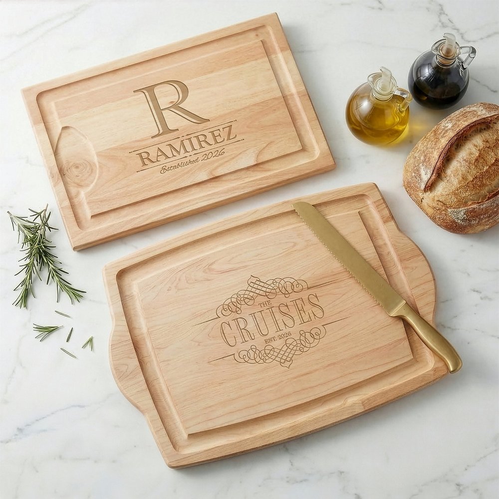 Decorative Name Maple Wood Cutting Board