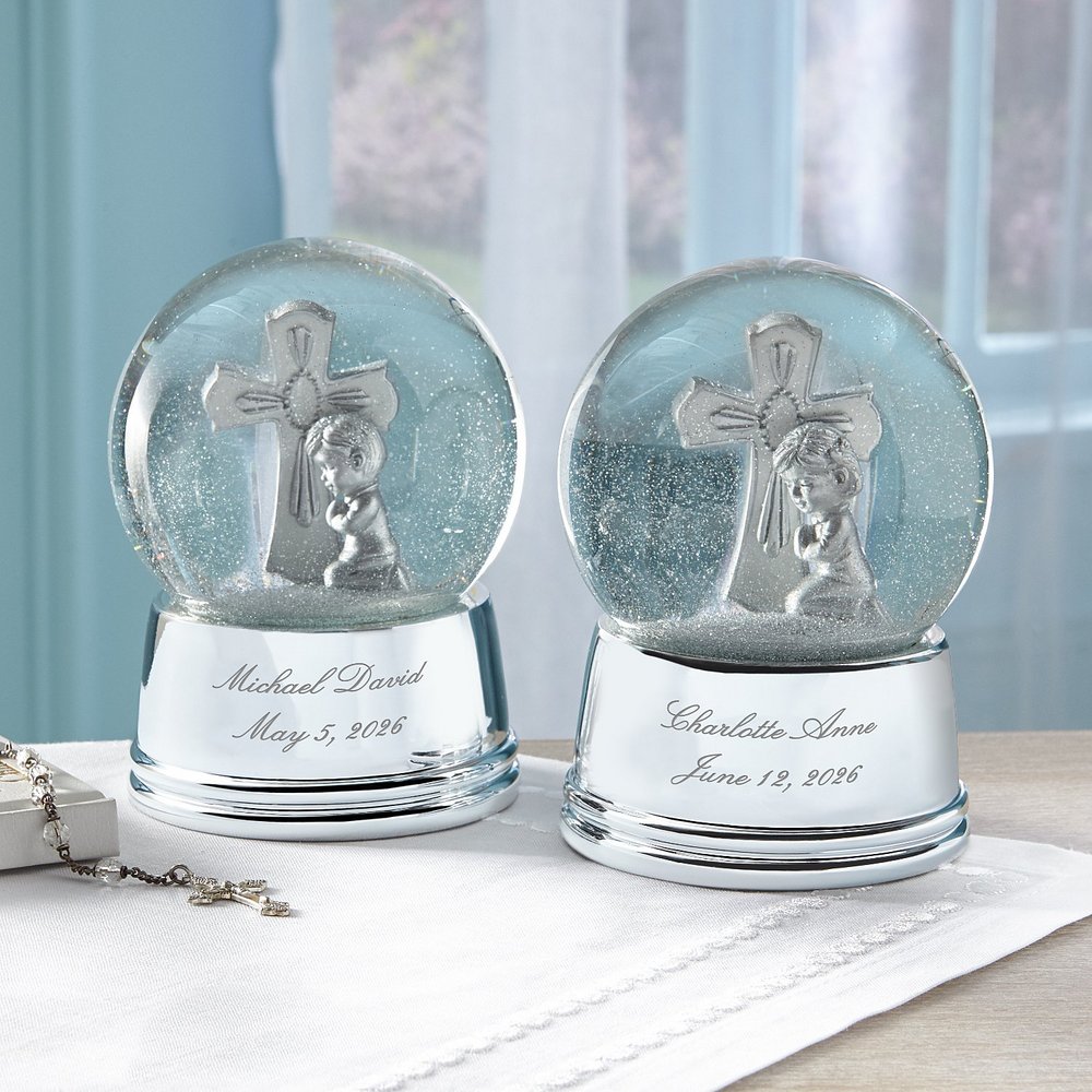 Silver Cross Keepsake Snow Globe
