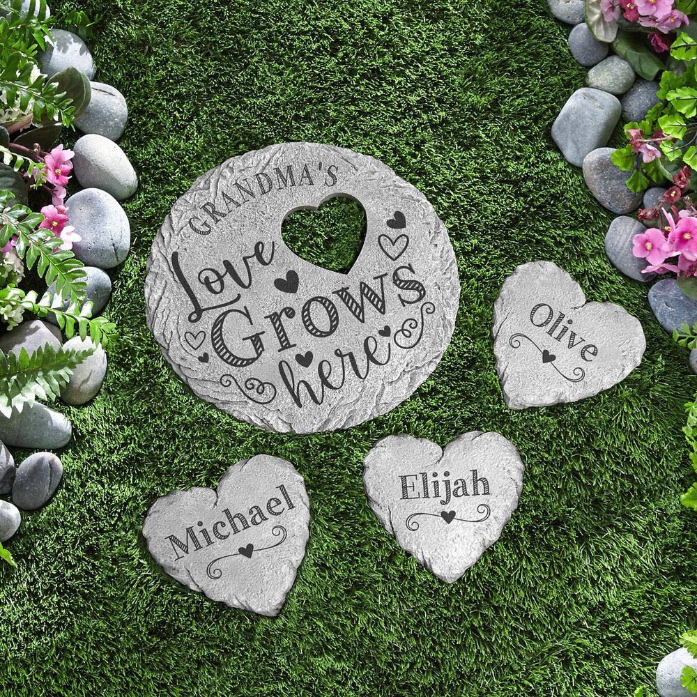 Love Grows Here Garden Stone